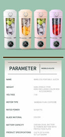 New Portable Juice Maker Blender for Shakes Smoothies 700ML Multiple Colors 12-Blades Fast Mixing 2 In 1 Blender Bottle Juicer