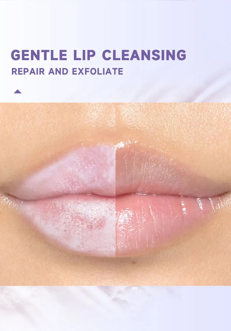 Bubble Lip Exfoliator Foaming Scrub Gentle Cleansing Fast Soften Moisturize Hydrate Nourish Night Balm Daily Lipcare
