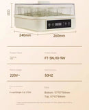 220V Automatic Yogurt Maker with 9 Jars, Perfect for Homemade Pickles, Natto, and Sake, Large Capacity A