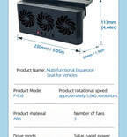 Automobile Exhaust Fan Heat Dissipation Smoke Exhaust Oxygen Cycle Intelligent Tri-Mode Exhaust Fan Automobile Supplies