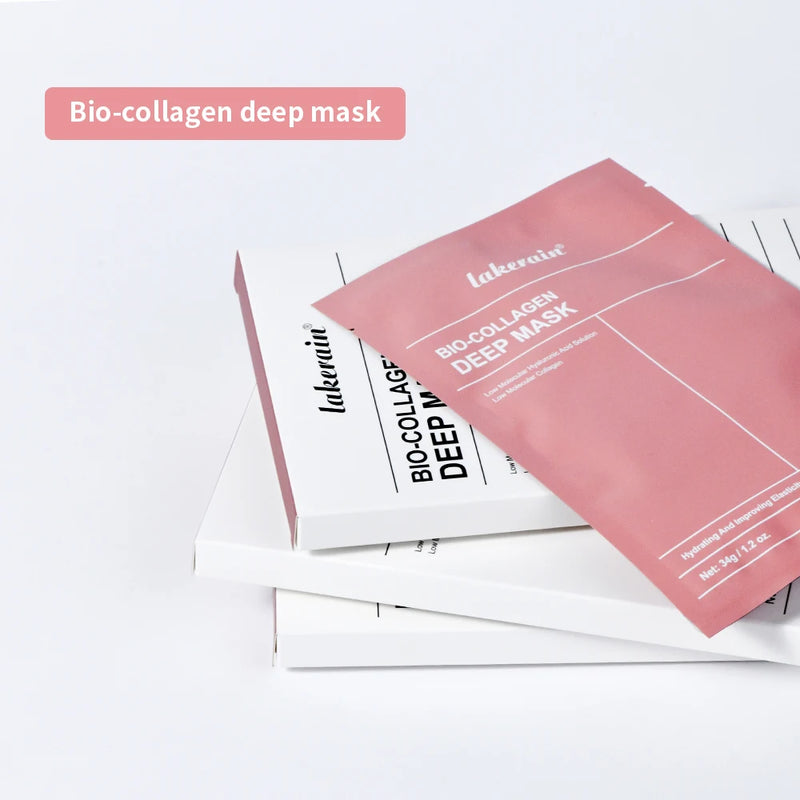 12pcs Bio-Collagen Real Deep Mask Elasticity Improvement Brighten Skin Pore Minimizing Firming Radiance Anti-Aging Skincare