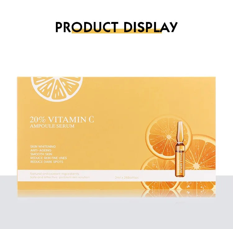20% Vitamin C Ampoule Serum Set  Moisturising Whitening Wrinkle Reducing Anti-Ageing Serum Face Beauty Skin Care