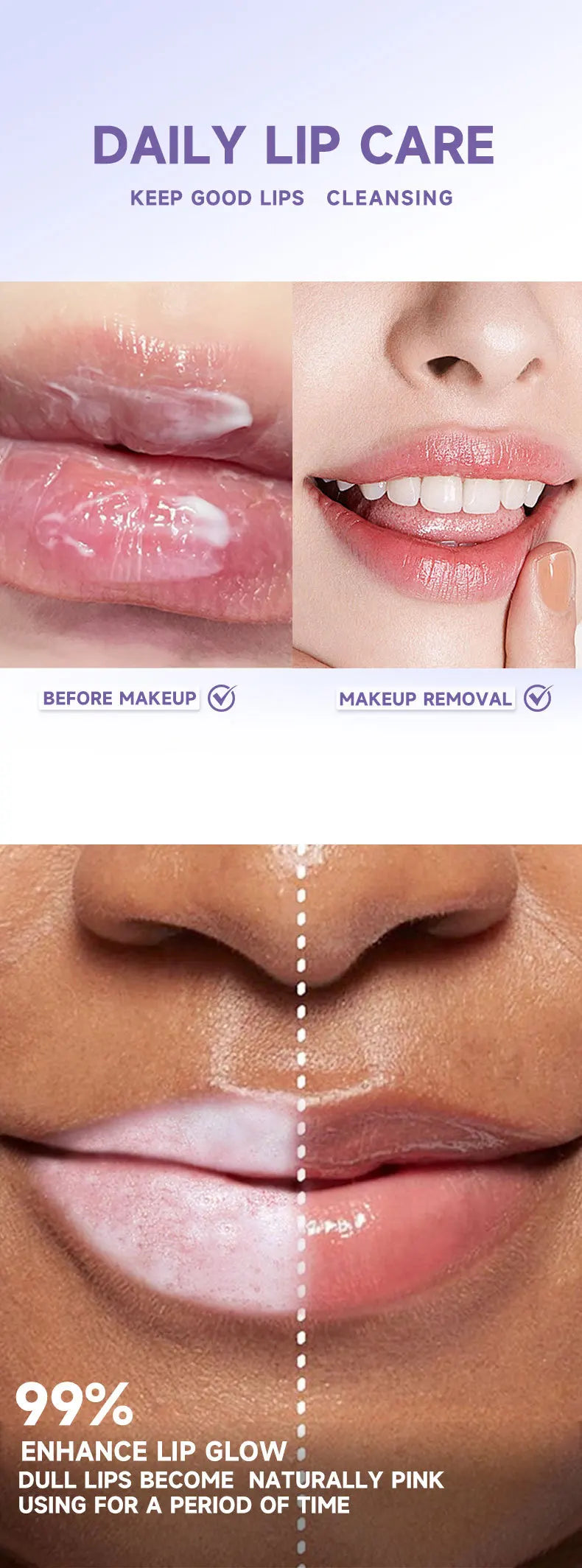 Bubble Lip Exfoliator Foaming Scrub Gentle Cleansing Fast Soften Moisturize Hydrate Nourish Night Balm Daily Lipcare