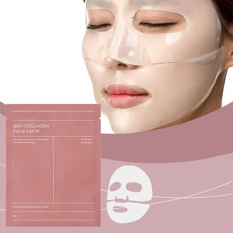 Bio Collagen Face Mask Shrink Deep Hydrating Overnight Mask Moisturizing Refreshing Brightening Face Skin Care