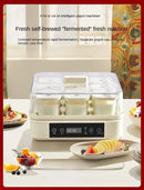 220V Automatic Yogurt Maker with 9 Jars, Perfect for Homemade Pickles, Natto, and Sake, Large Capacity A