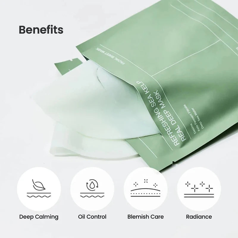 Refreshing Sea Kelp Real Deep Mask Korea Brand Collagen Deep Mask Moisturizing Overnight Hydrogel Bio-collagen Facial Sheet Mask