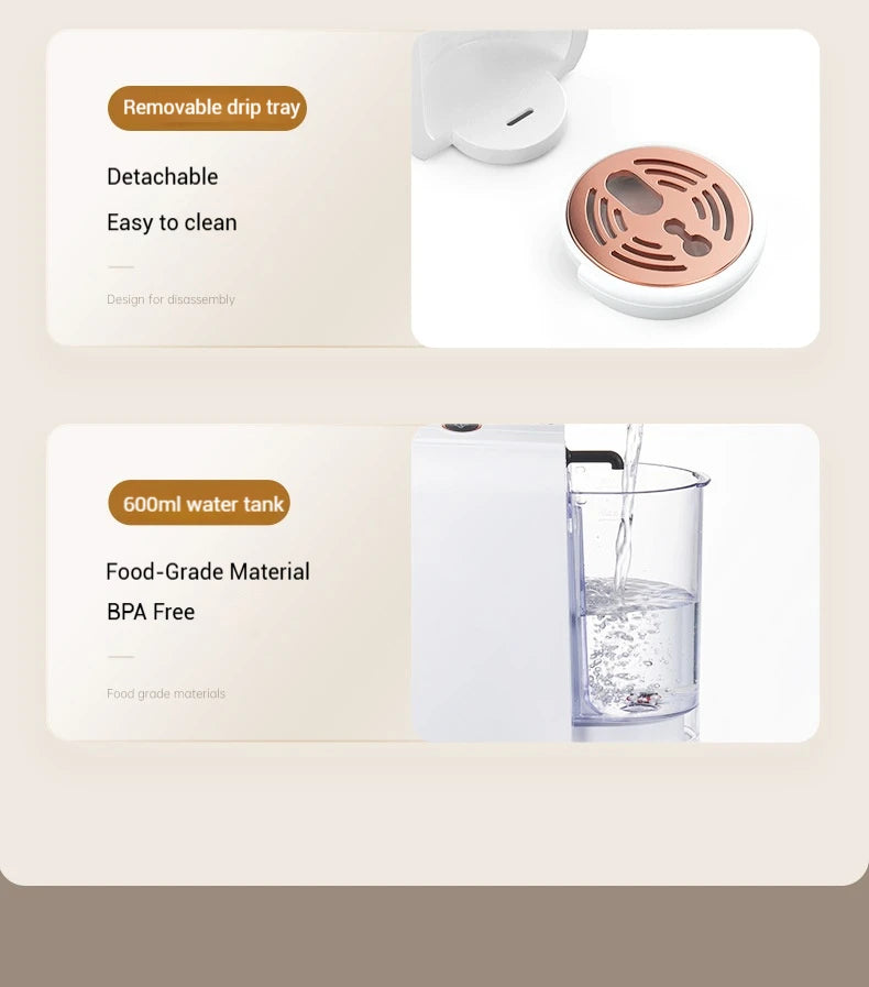 5-in-1 capsule coffee machine, fully automatic small household coffee machine, 7-speed water level hot and cold Italian style ca