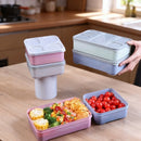Bento Lunch Box,Reusable Plastic Food Container, Stackable Leak Proof,for School Office Travel,Men Women Teens,Meal Prep Storage