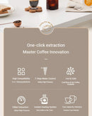 5-in-1 capsule coffee machine, fully automatic small household coffee machine, 7-speed water level hot and cold Italian style ca