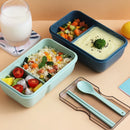 Microwaveable Lunch Box Divided Non-flavored Bento Box Japanese-style Student Adult Office Lunch Box with Meal