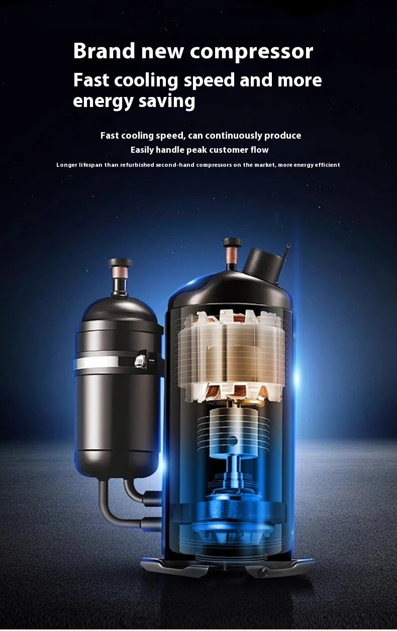 1Flavor Ice Cream Machine Commercial,Fully Automatic Soft Serve Maker with Digital Display, One TouchOperation for Home&Business