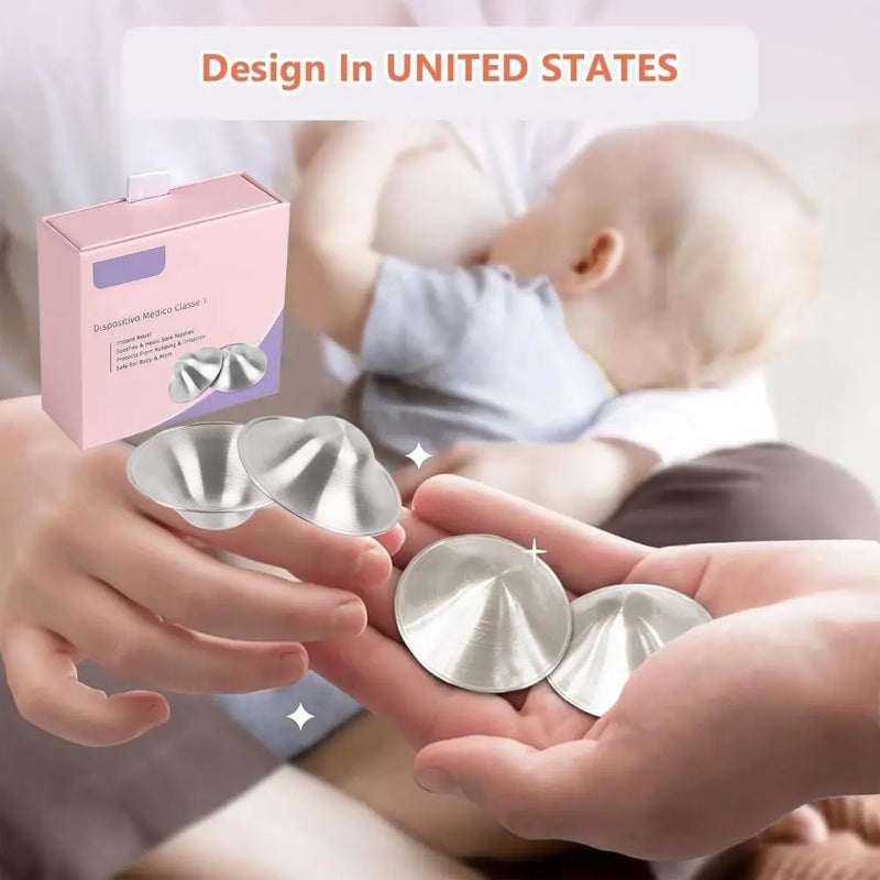 Nipple Shields for Nursing Newborn Breastfeeding Essentials Original Silver Nipple Covers Breastfeeding for Any Mum Soothing