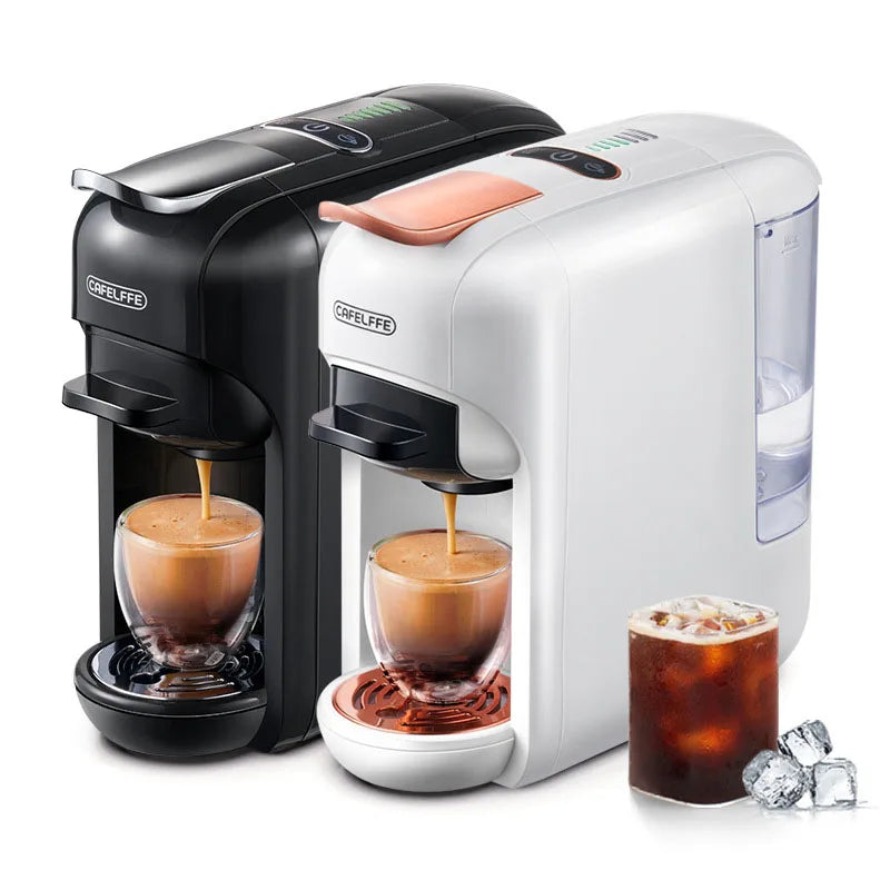 5-in-1 capsule coffee machine, fully automatic small household coffee machine, 7-speed water level hot and cold Italian style ca