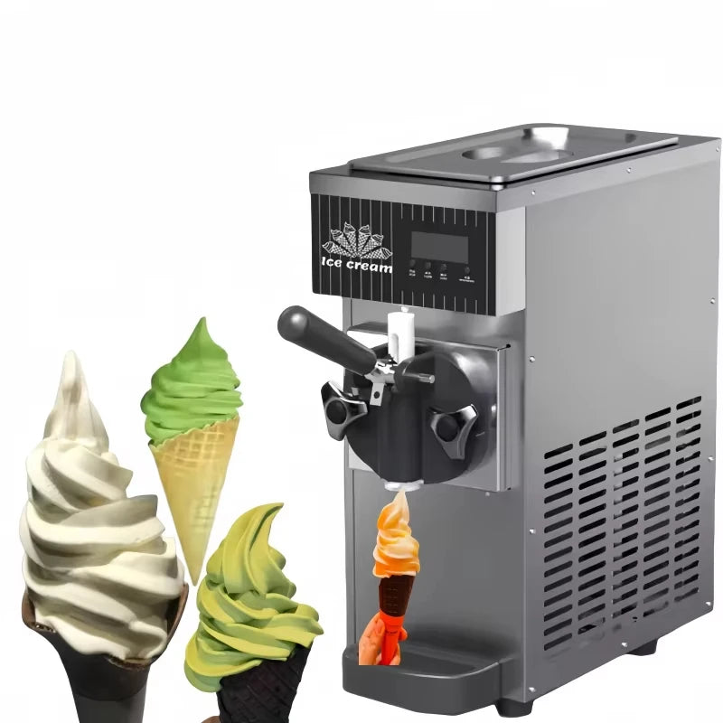 1Flavor Ice Cream Machine Commercial,Fully Automatic Soft Serve Maker with Digital Display, One TouchOperation for Home&Business