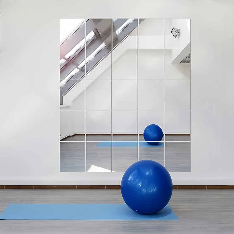 4/8PCS Rectangle Acrylic Mirror Stickers Flexible Mirror Stickers DIY Art Living Room Decoration For Door Wardrobe Home Decor