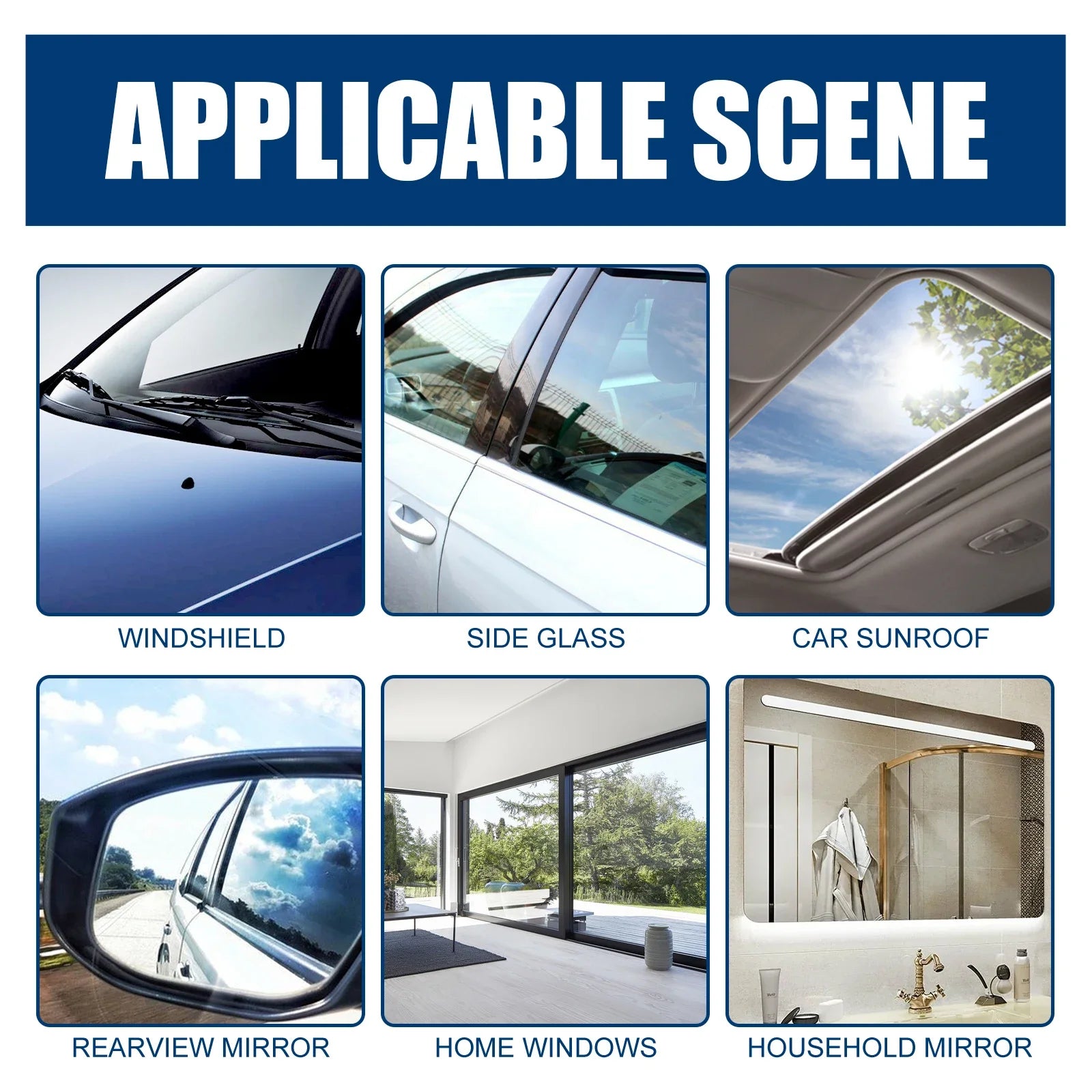 Car Glass Oil Film Cleaner Car Window Cleaning Automobile Windshield Remove Stains Automobile Windscreen Eliminate Greasy Dirt