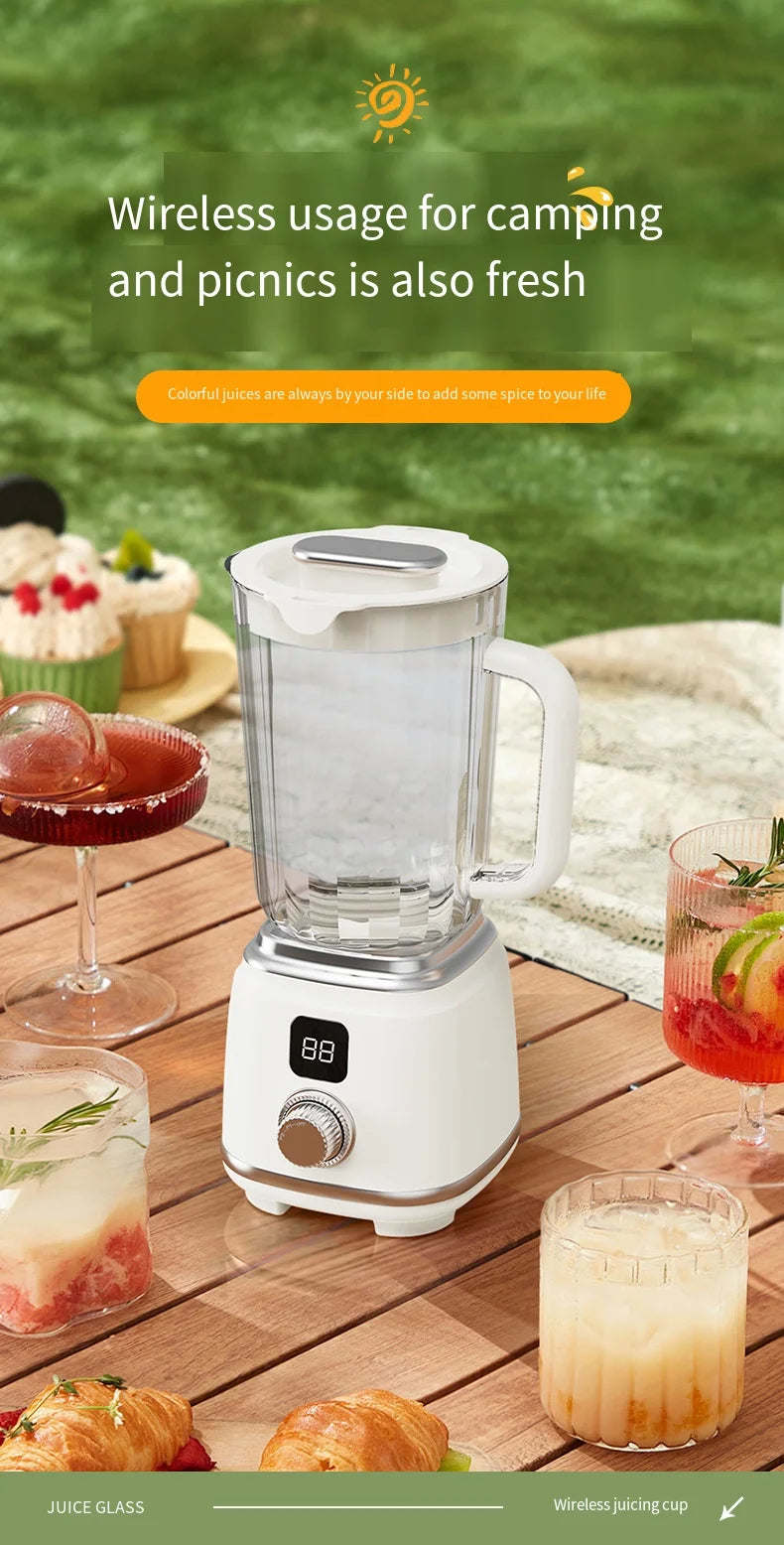 Portable Electric Juicer Blender 600ml USB Charging Fruit Smoothie Maker Lemon Orange Juicing Cup Compact Kitchen Appliance
