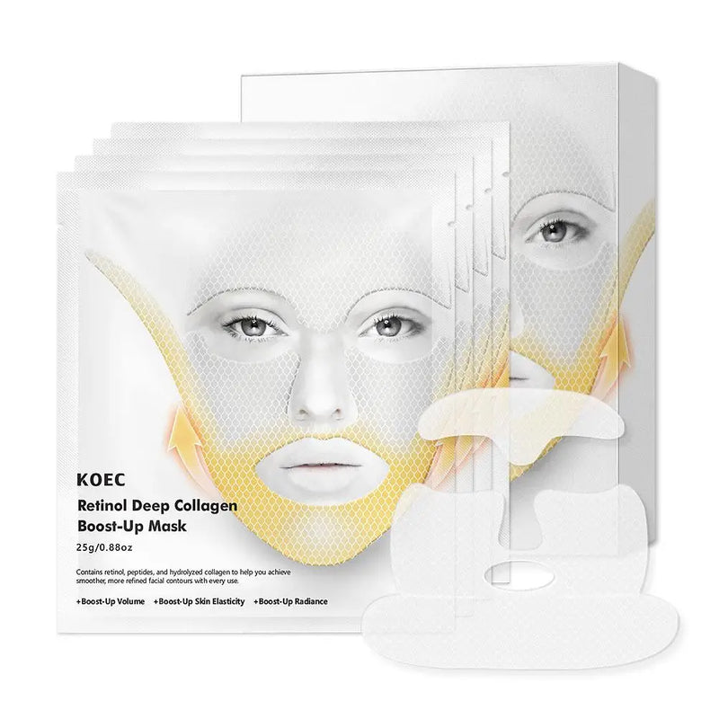 4PCS Bio-Collagen Real Deep Mask Hydrolyzed Collagen Soluble Rejuvenation Pore Shrinking Refresh Moisturizing Sheet Mask