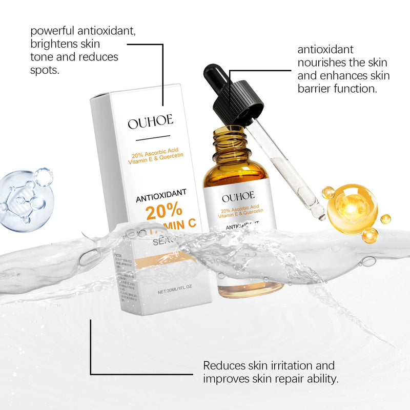 Vitamin C Facial Serum Anti Aging Deep Hydrating Fade Fine Wrinkles Brightening Moisturizing Repair Nourishing Skin Care Essence