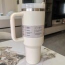 40 oz tumbler with handle and straw | Cup holder for travel | Insulated stainless steel cup | BPA- free |