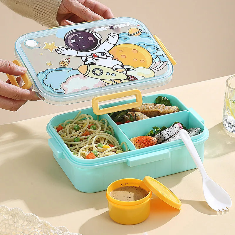 Cute Lunch Box for Kids Girls Boys With Compartments Bento Lunchbox School Child Leakproof Children's Food Snack Boxes New 2025