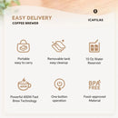 Detachable One Cup Automatic Pour Over Coffee Maker Portable Drip Coffee machine with Reusable Filter for Travel Home Tea Maker