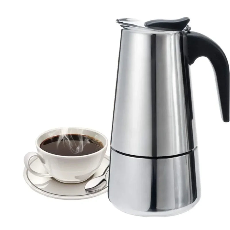 Coffee maker Moka Pot, 2/4/6 Cups Stainless Steel Cafe Percolator Maker, Italian coffee machine Fit Induction Cookers Coffeeware