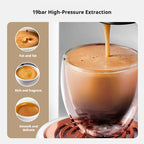 5-in-1 capsule coffee machine, fully automatic small household coffee machine, 7-speed water level hot and cold Italian style ca
