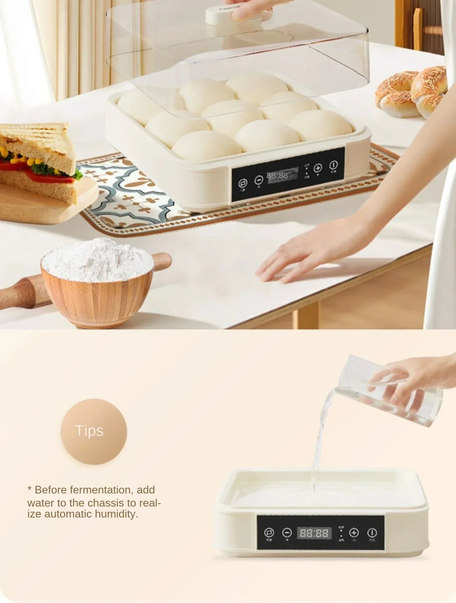 220V Automatic Yogurt Maker with 9 Jars, Perfect for Homemade Pickles, Natto, and Sake, Large Capacity A