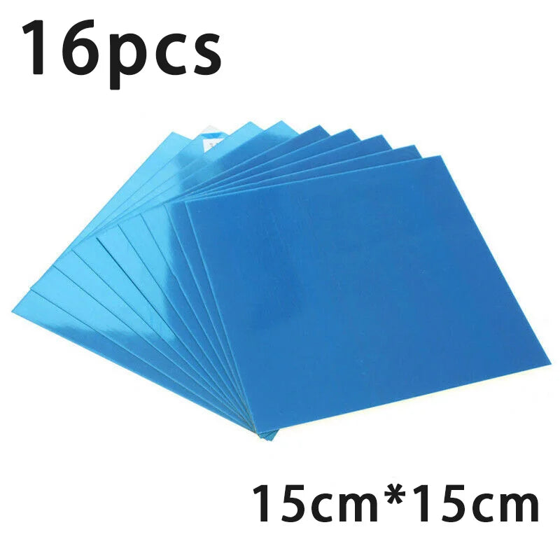 16PC 15CM Square Mirror Wall Sticker Self-adhesive Acrylic Tile Mosaic Decal Mural Covering For Bedroom Household DIY Decoration