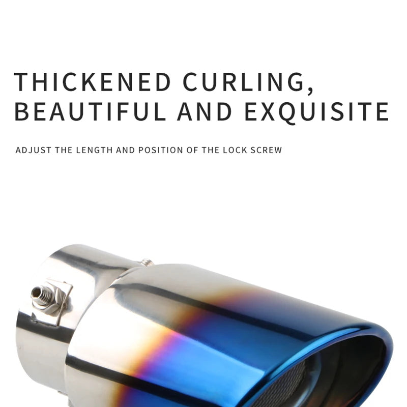 Shark belt net tail throat Stainless steel exhaust pipe Automobile exhaust pipe muffler Automobile accessories exhaust pipe