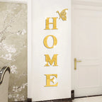3D Acrylic Large DIY Mirror Self-Adhesive Removable Wall Sticker Family English Alphabet Living Room Bedroom Home Decoration