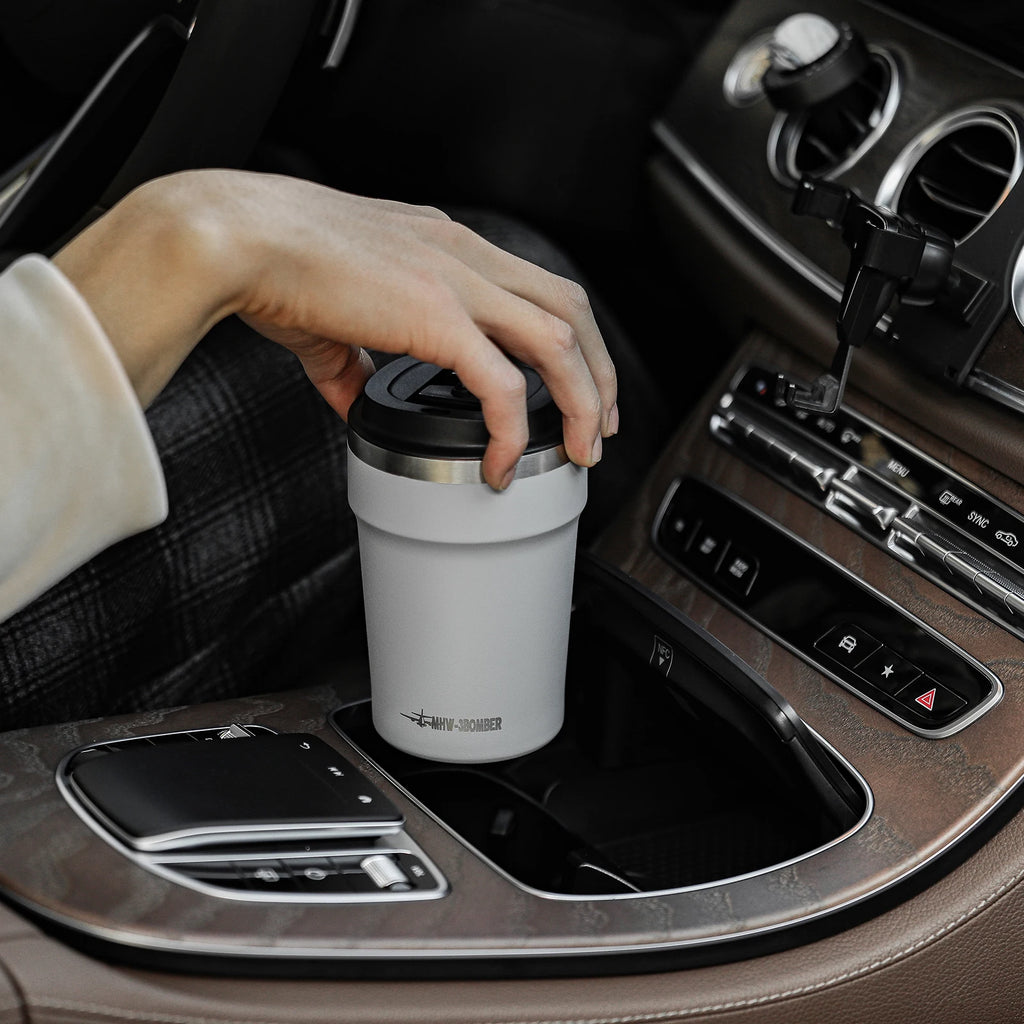 MHW-3BOMBER 360ML Stainless Steel Coffee Tumbler Portable Double Wall Thermal Mugs for Travel Camping Home Coffee Accessories