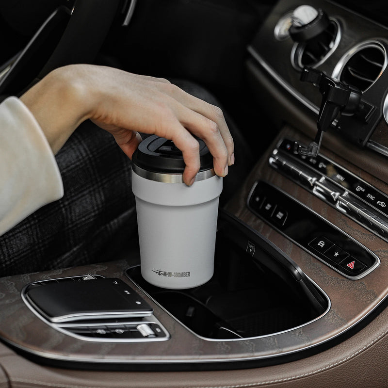 MHW-3BOMBER 360ML Stainless Steel Coffee Tumbler Portable Double Wall Thermal Mugs for Travel Camping Home Coffee Accessories