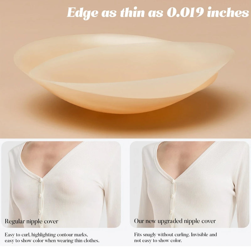 Nippies Nipple Cover - Sticky Adhesive Silicone Nipple Pasties - Reusable Pasty Nipple Covers for Women 5 Pairs Travel Set