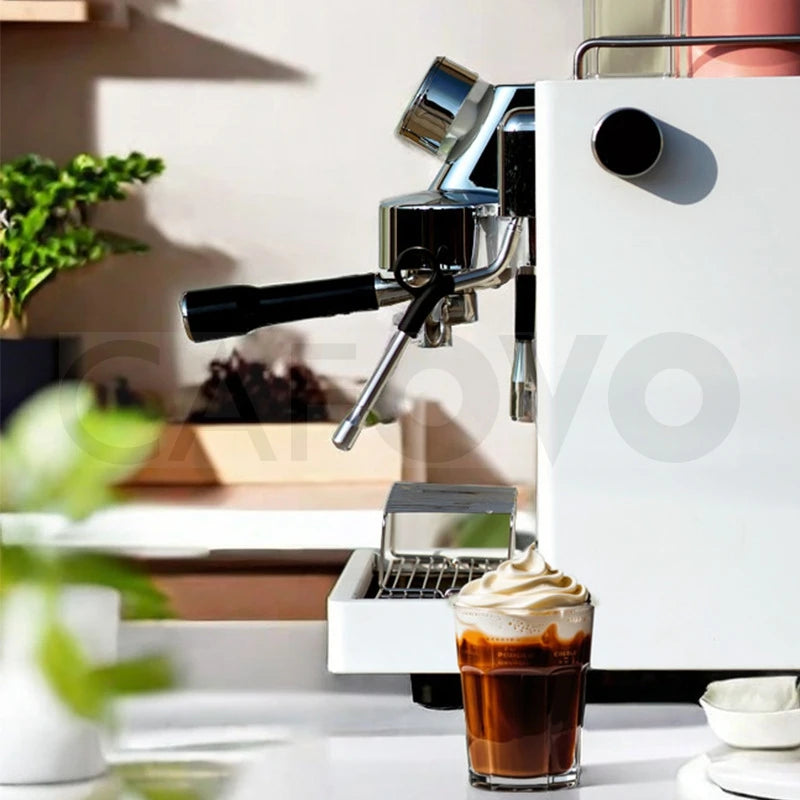 CAFOVO CM6005 Commercial Espresso Machine 3100W Dual Pump Triple Boiler PID Temperature Control 3-Hole Steam Wand Cafe Home Use
