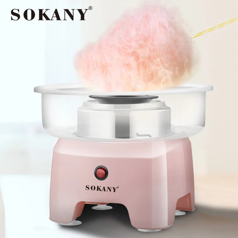 SOKANY 520 Automatic Mini Cotton Candy Maker for Kids, Small Electric Candy Floss Machine