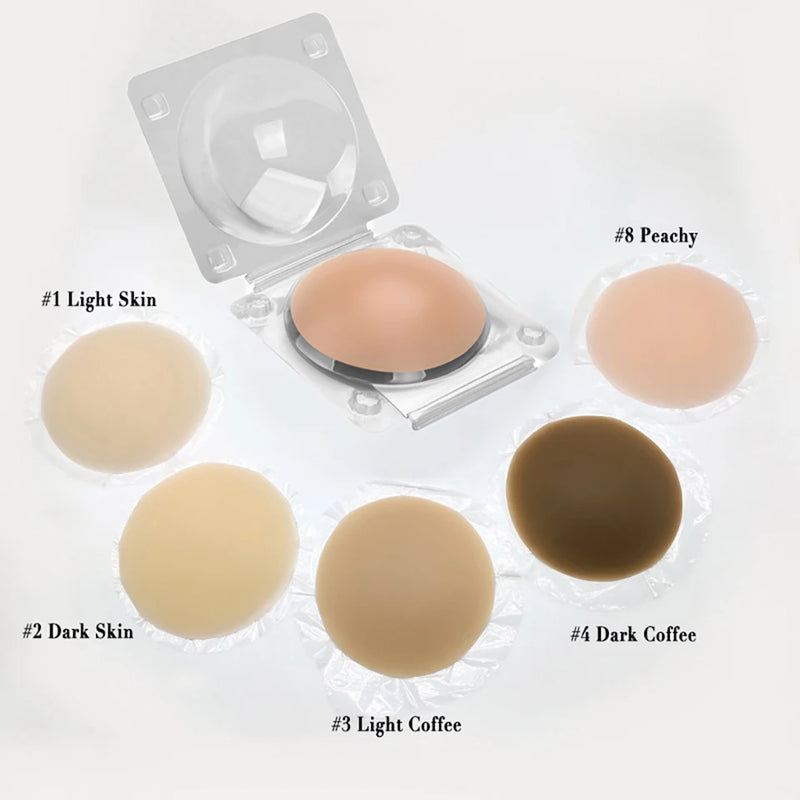 Nipple Covers No Show Reusable Seamless Pasty Sticky Adhesive Silicone Nipple Pasties for Women