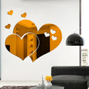 3D Acrylic Mirror Wall Stickers DIY Wall Mirrors Sticker Removable Self Adhesive Aesthetic LOVE Tiles Decals Home Decoration