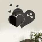 3D Acrylic Mirror Wall Stickers DIY Wall Mirrors Sticker Removable Self Adhesive Aesthetic LOVE Tiles Decals Home Decoration