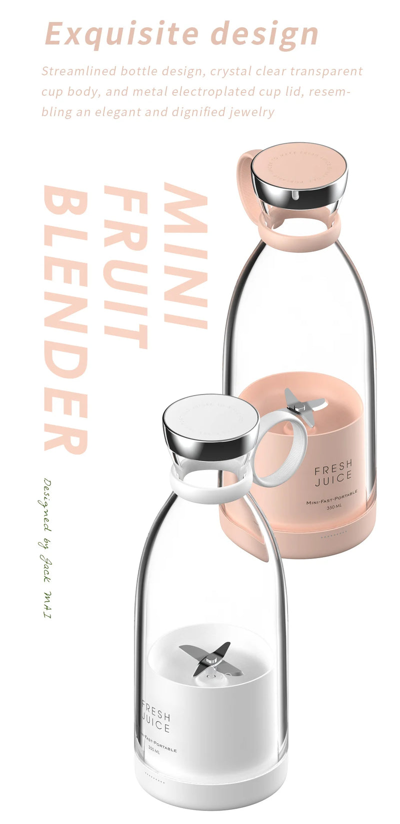 Portable Electric Juicer Blender Usb Mini Fruit Mixers Juicers Fruit Extractors Food Milkshake Multifunction Juice Maker Machine