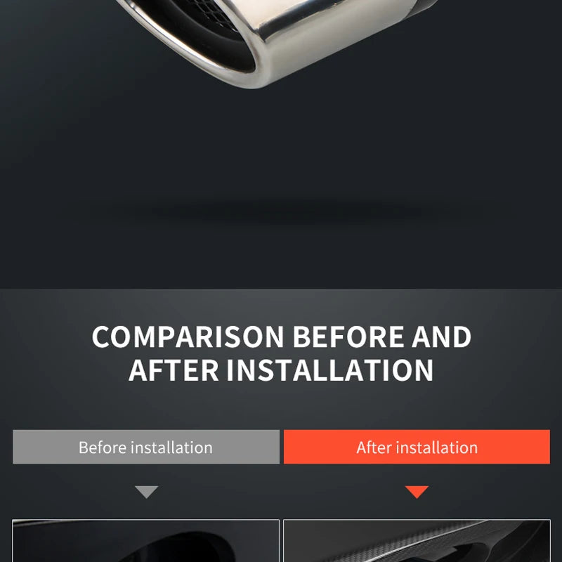 Shark belt net tail throat Stainless steel exhaust pipe Automobile exhaust pipe muffler Automobile accessories exhaust pipe