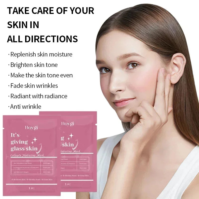 Bio-Collagen Face Mask Collagen Protein Hydrogel Soft Gel Mask Deep Moisturizing For Women Skin Care Products 1/3/5/10PCs