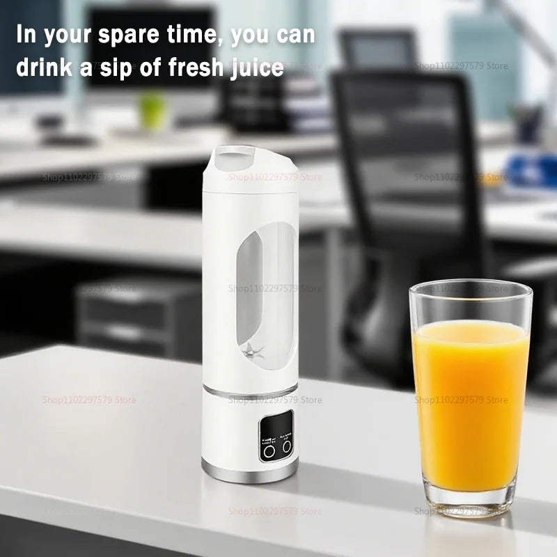 Portable Mini Electric Blender USB Rechargeable Smoothie Juicer Milkshake Maker For Fresh Fruit Orange Juice And On-The-Go Use