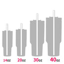 30cm 6 pcs Reusable Straw with Cleaning Brush, Plastic, Clear,Replacement Straw Compatible with Stanley 40 oz 30 oz Cup Tumbler