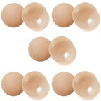 Nippies Nipple Cover - Sticky Adhesive Silicone Nipple Pasties - Reusable Pasty Nipple Covers for Women 5 Pairs Travel Set