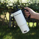 Cute Tumbler With Straw Handle Filter 750ml Large Thermos Bottle Stainless Steel Vacuum Water Bottle For Woman Office Travel Gym