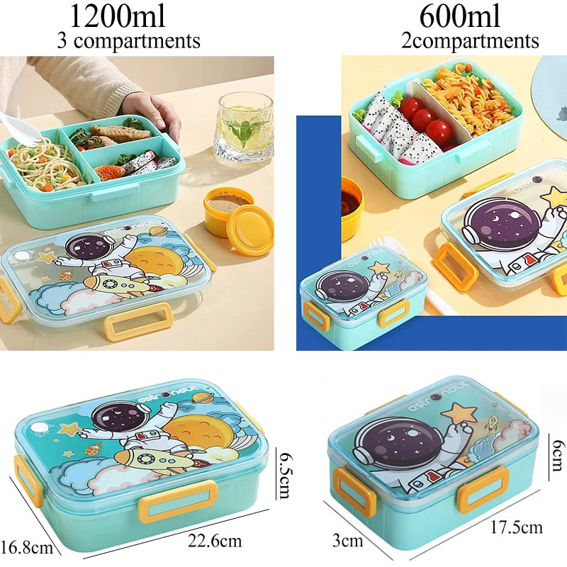 Cute Lunch Box for Kids Girls Boys With Compartments Bento Lunchbox School Child Leakproof Children's Food Snack Boxes New 2025