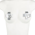 Women 1Pair Sexy Leather Cross Nipple Cover Reusable Breast Stickers Self Adhesive Nipple Pasties Nipple Covers Bra Accessories