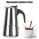 Stainless Steel Moka Coffee Maker Coffee Maker Pot Coffee Pot for Kitchen Mocha Espresso Latte Stovetop Filter 2/4/6/9 Cups